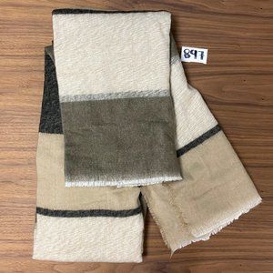 Fine woven sweater Striped Color Block Scarf
